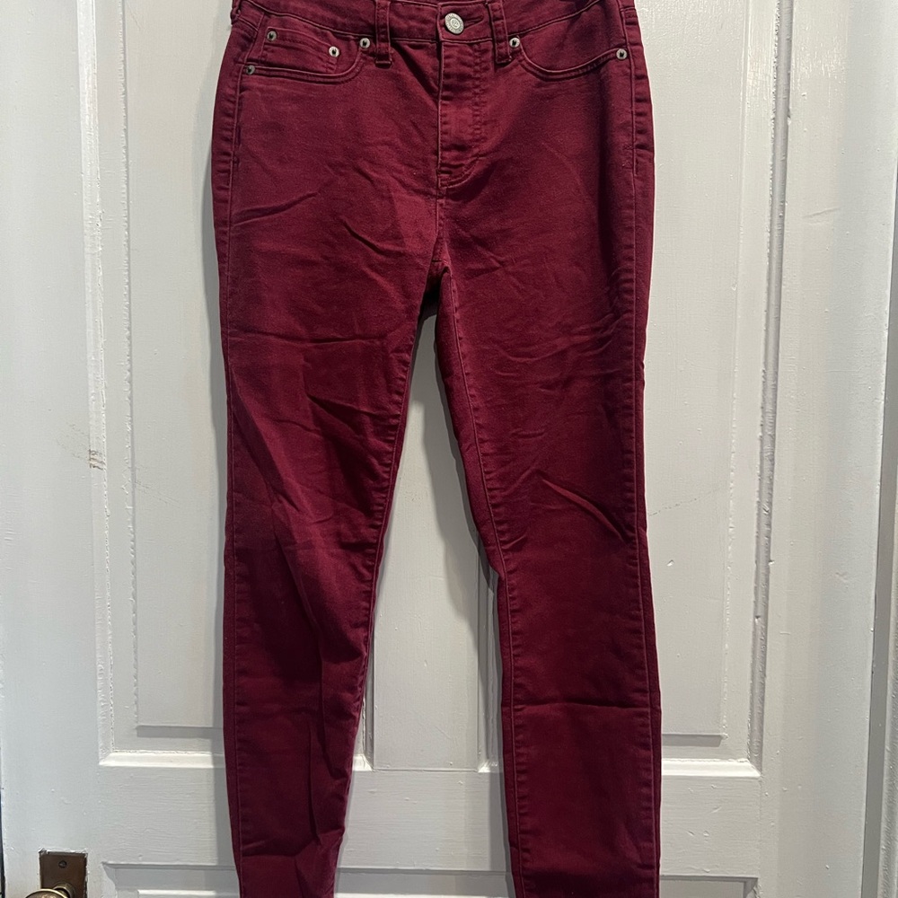 Aeropostale Women's Dark Red Skinny Jeans